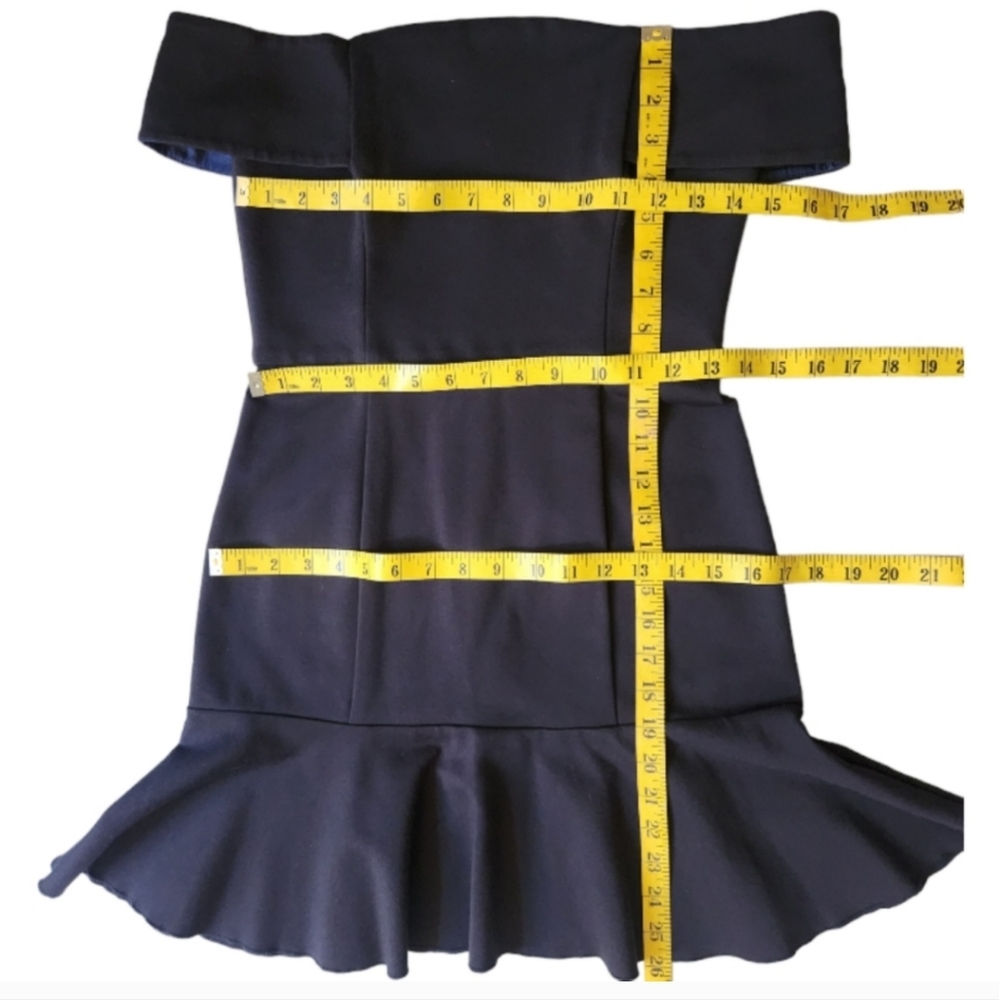 NICHOLAS Ponte Knit Off-the-shoulder Mini Dress - Size 4 - Picture 7 of 11